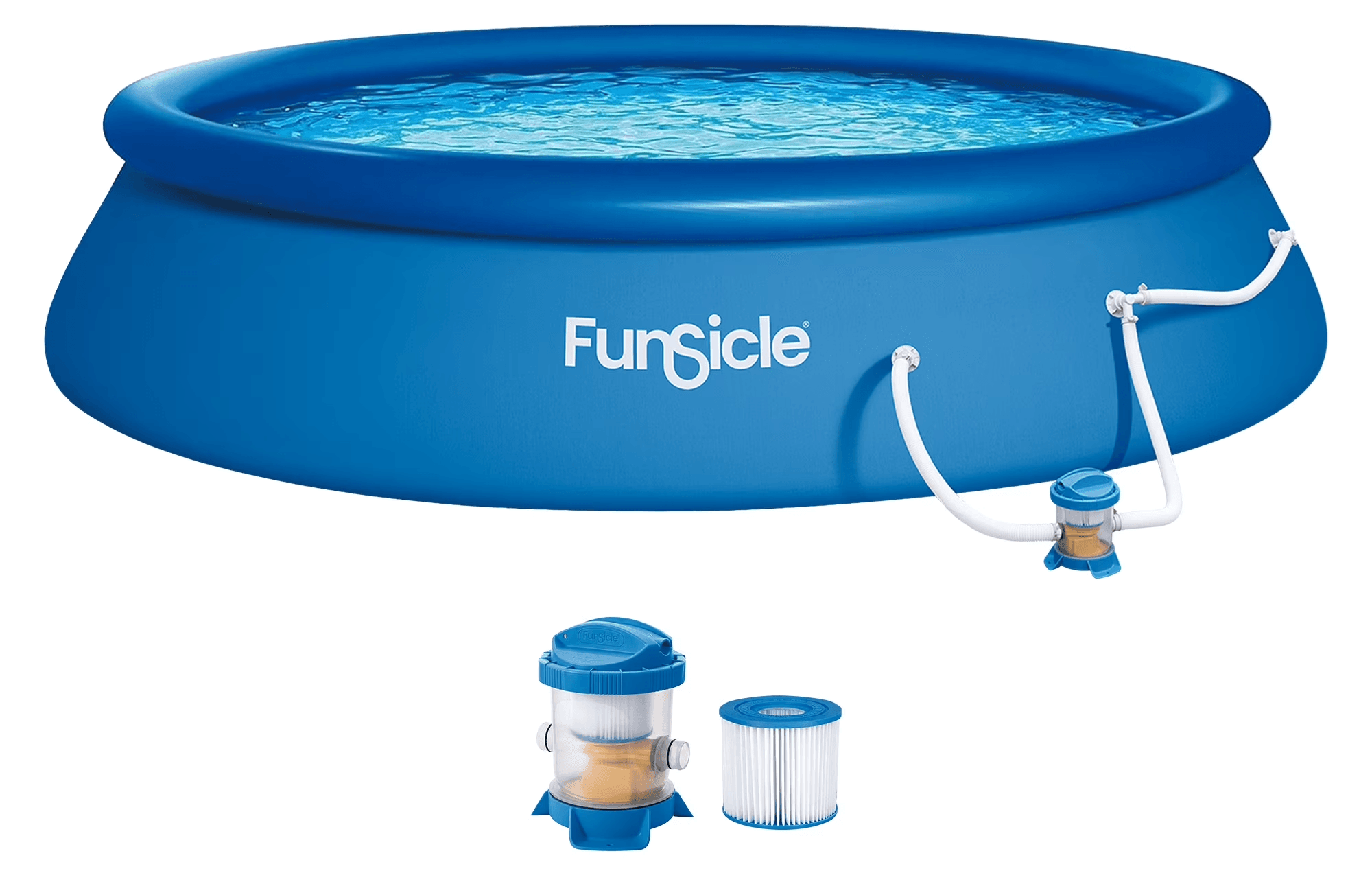 Funsicle 15' x 36" QuickSet Inflatable Ring Top Outdoor Above Ground Pool Walmart