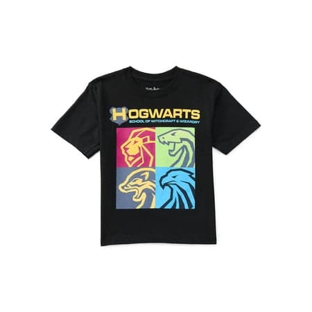 Harry Potter Boys Graphic Tee with Short Sleeves, 2-Pack, Sizes XS-2XL
