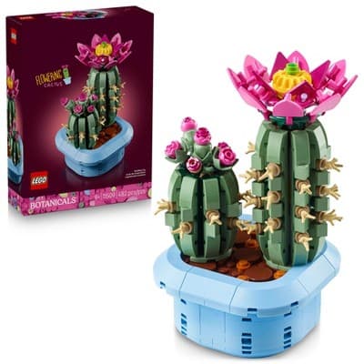 LEGO Botanicals Flowering Cactus Building Toy, Easter Basket Gift for Kids, 11509