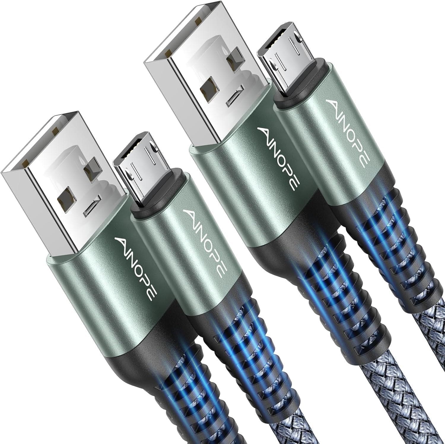 2-Pack Braided Micro USB Charging Cables - 56% Off on Amazon