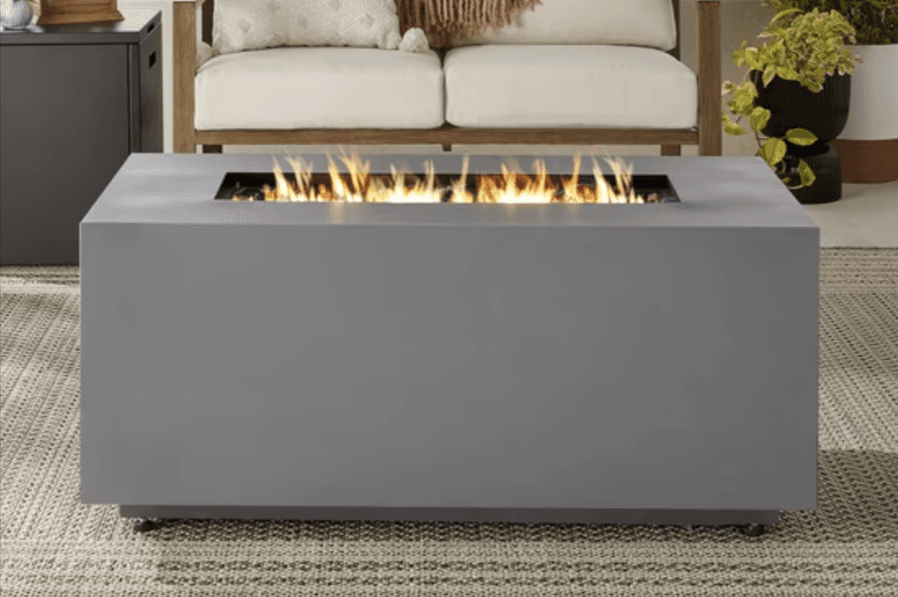 20% Off Mainstays 50K BTU Modern Steel Fire Pit Table