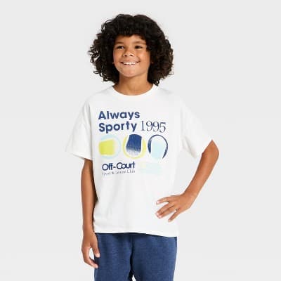 Grayson Threads Kids Boys' Short Sleeve Oversized Fit T-Shirt - White/Blue M