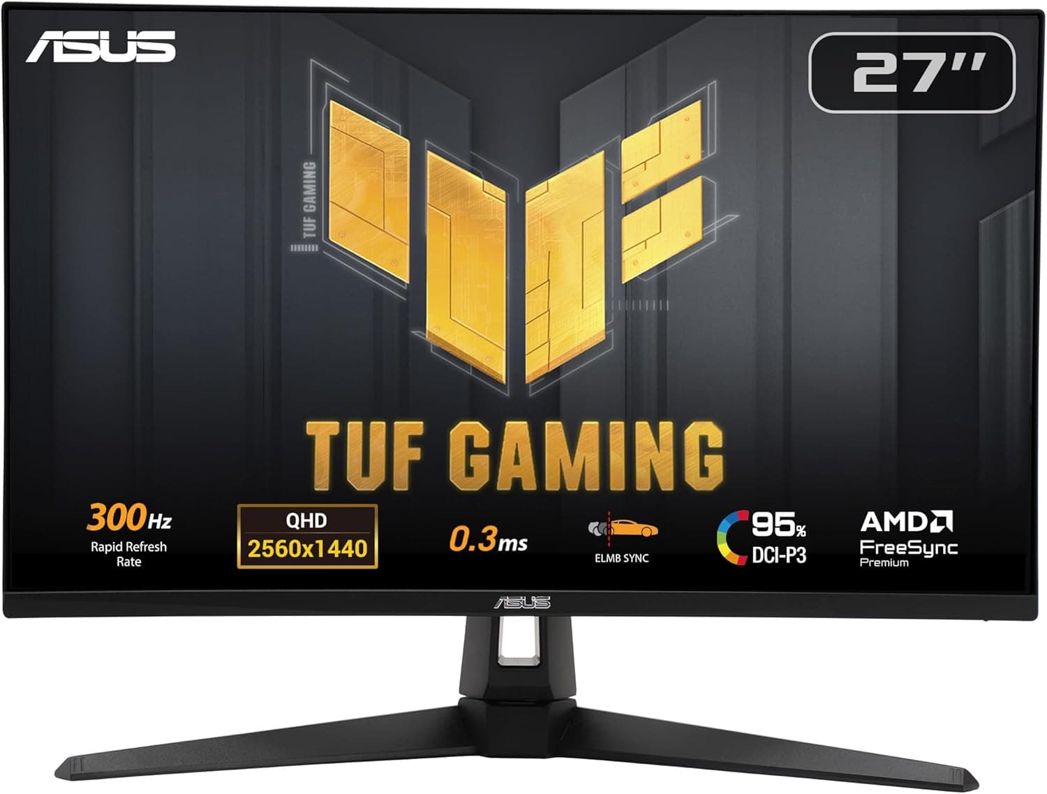 ASUS TUF Gaming 27" 1440P Monitor: Lightning-Fast 300Hz, Vibrant Colors