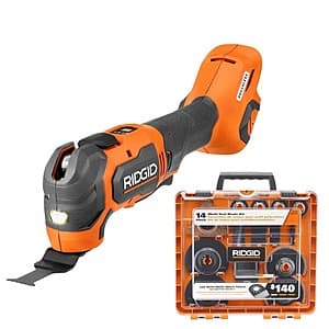 RIDGID 18V Cordless Multi-Tool with 14-Pc Accessory Kit - Just $94.50 + Free Shipping