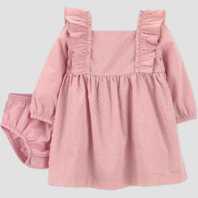 Carter's Just One You® Baby Girls' 2pc Ruffle Dress and Bloomer Set - Purple 6M