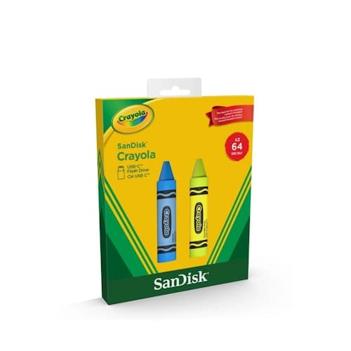 SanDisk Crayola 64GB USB-C Flash Drive 2-Pack - 30% Off on eBay