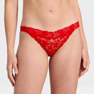 Women's All Over Lace Bikini Underwear - Auden™ Red L