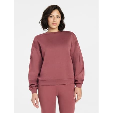 Avia Women's Luxe Fleece Crewneck Sweatshirt, Sizes XS-XXXL