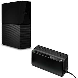 Backup Power Bundle: 4TB WD My Book + APC UPS for $145