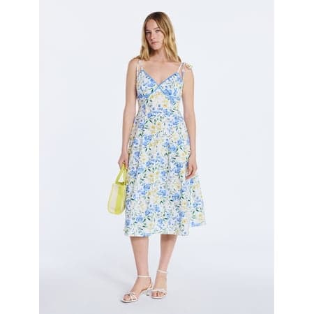 Free Assembly Women's Sleeveless Cotton Panel Midi Dress, Size-XS-XXL