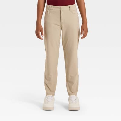 Boys' Twill 5-Pocket Pants - All In Motion™ Tan 8