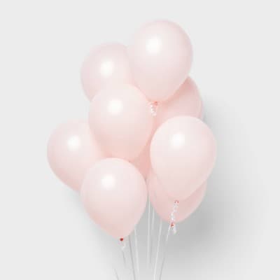 15ct Latex Party Balloons Light Pink