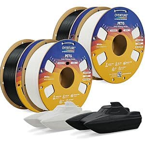 Prime Members: Overture PETG 3D Printer Filament 4-Pack