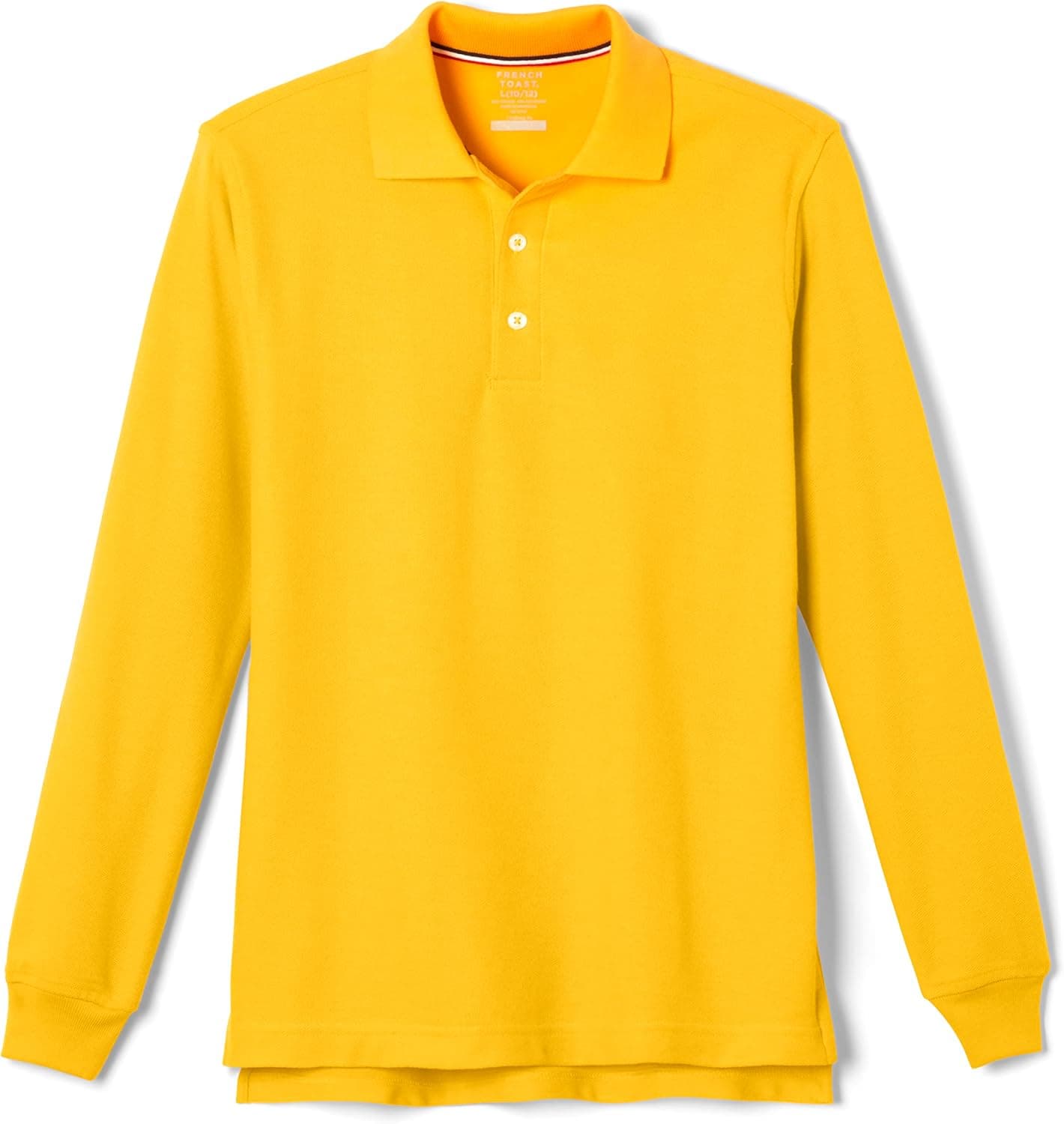 French Toast Boys' Pique Polo Uniform Shirt in Gold