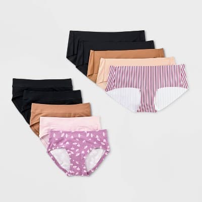Women's 10pk Mix & Match Hipster Underwear - Auden™ Assorted Color M