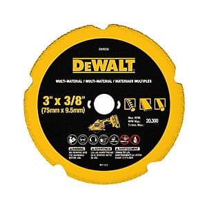 DEWALT 3" x 3/8" Diamond Cut Off Blade for $8.95