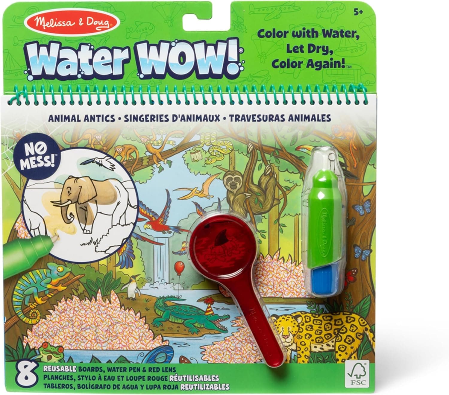 Melissa & Doug Water-Reveal Activity Pad - Animal Antics