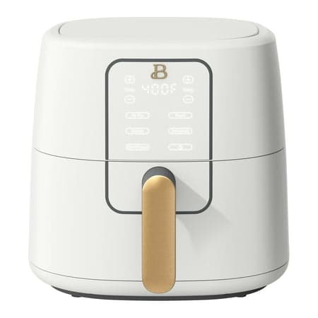 Beautiful 6qt Air Fryer with TurboCrisp Technology, EverGood Ceramic Nonstick Coating, White Icing by Drew Barrymore