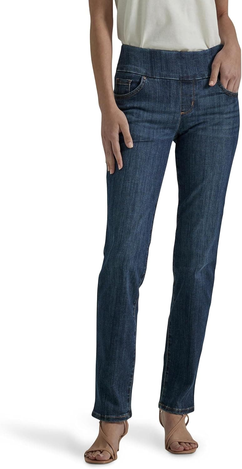 Lee Women's Slim Fit Pull-On Jeans at 59% Off