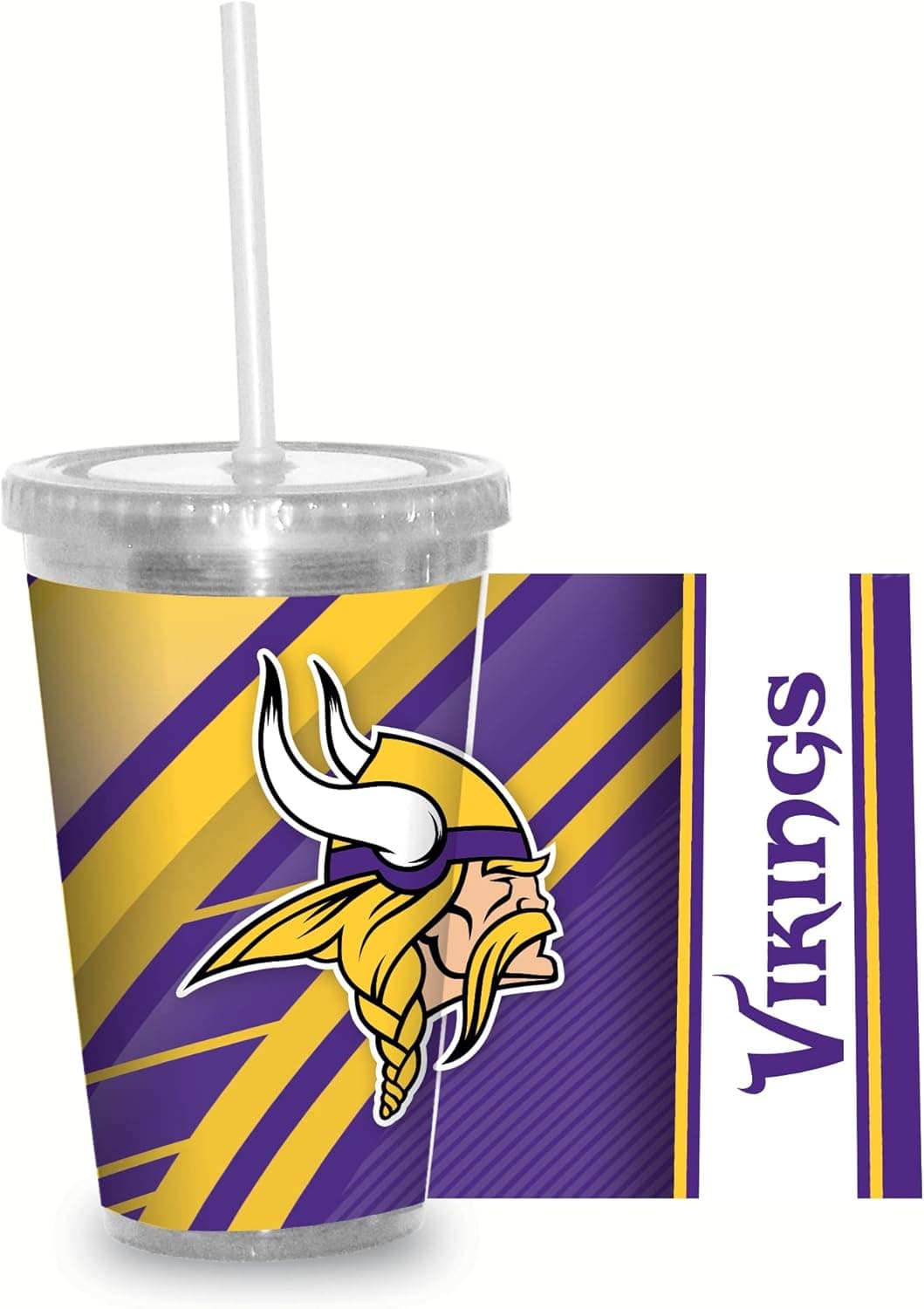 Save 15% on Vikings NFL Football Tumbler with Straw