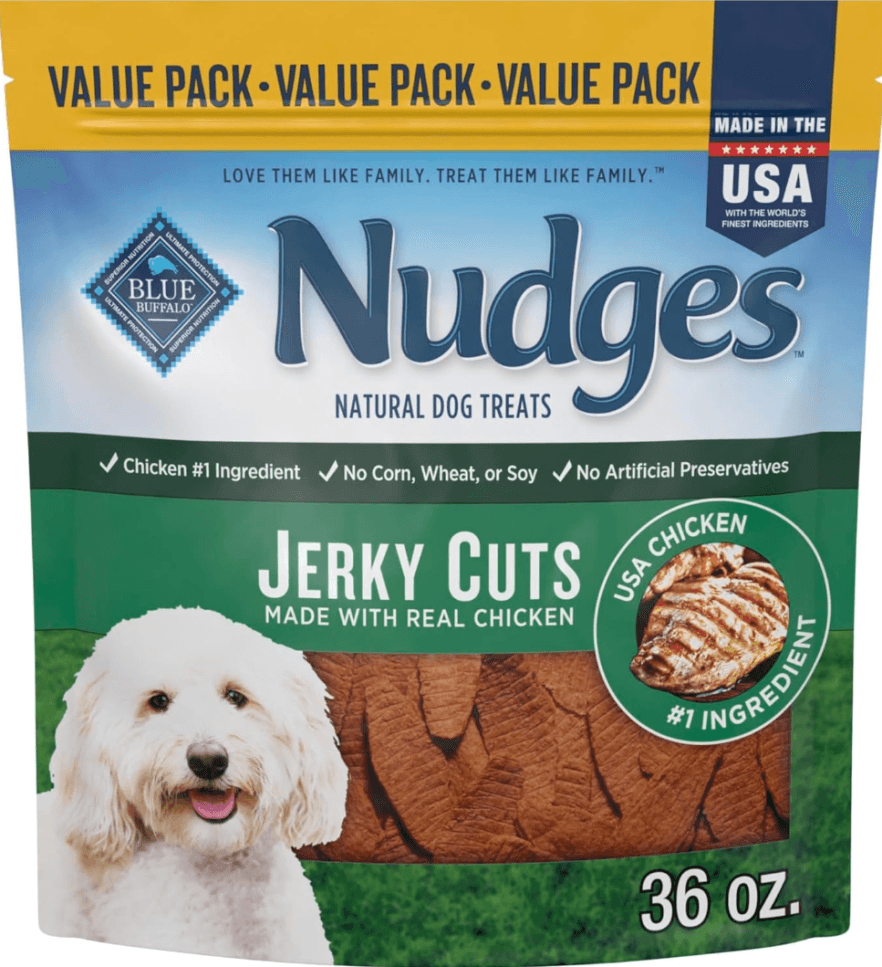 Save 57% on 36oz Blue Buffalo Nudges Jerky Cuts Dog Treats