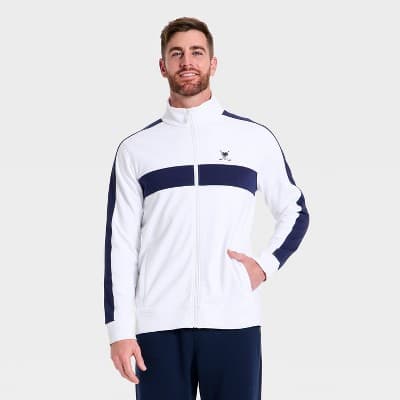 Men's Embroidered Track Jacket - All in Motion™ True White XXL