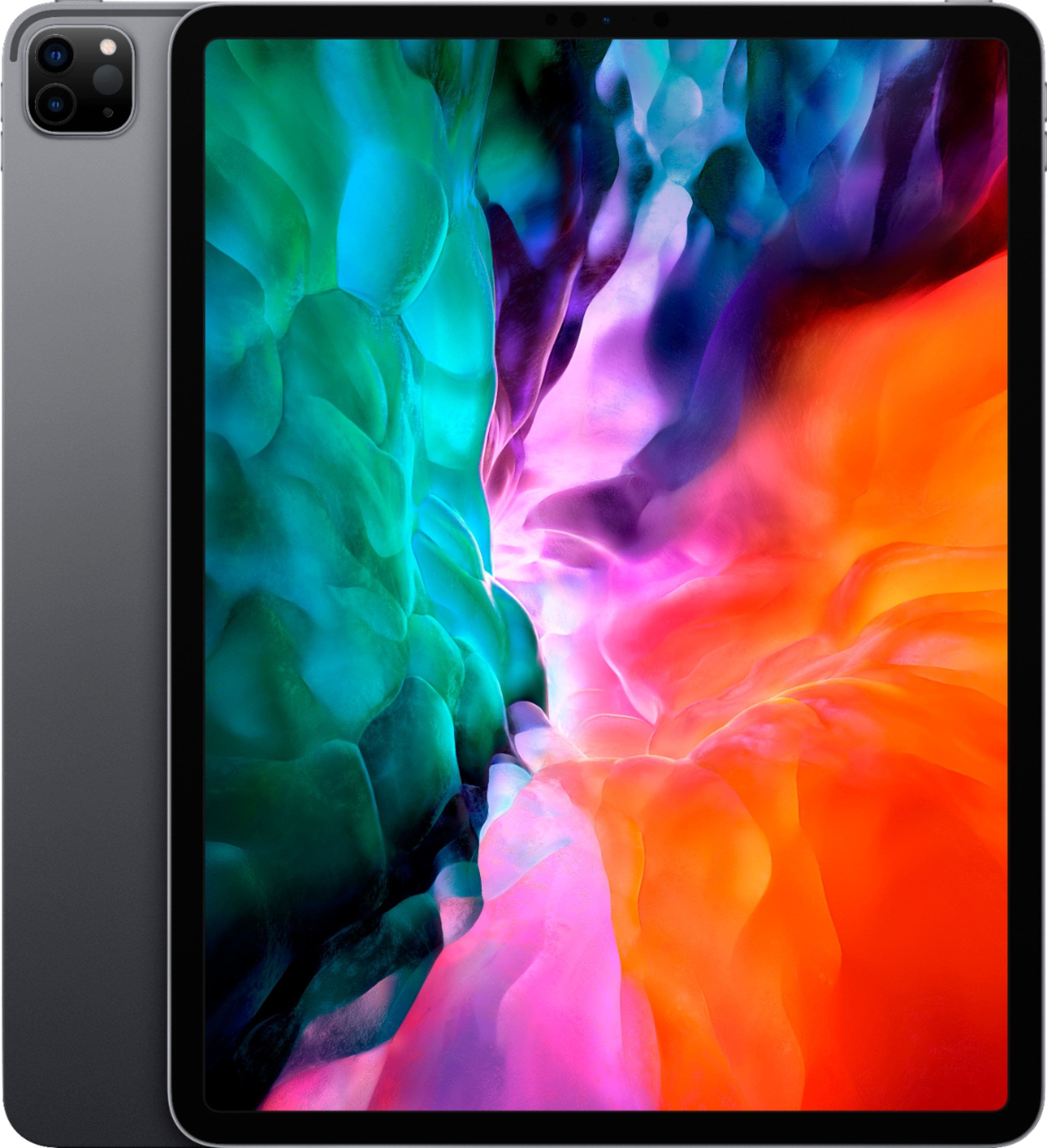 Apple - Geek Squad Certified Refurbished 12.9-Inch iPad Pro (4th Generation) with Wi-Fi + Cellular - 128GB (Unlocked) - Space Gray
