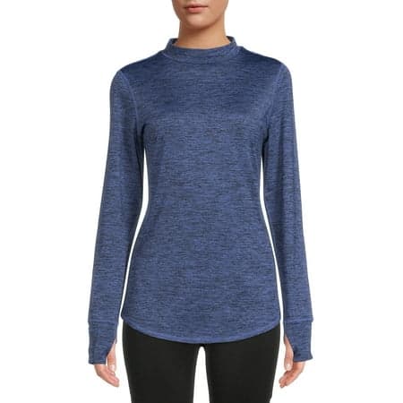 ClimateRight by Cuddl Duds Women's Warm Plush Warmth Mock Neck Base Layer Thermal Top, Sizes XS to 4X