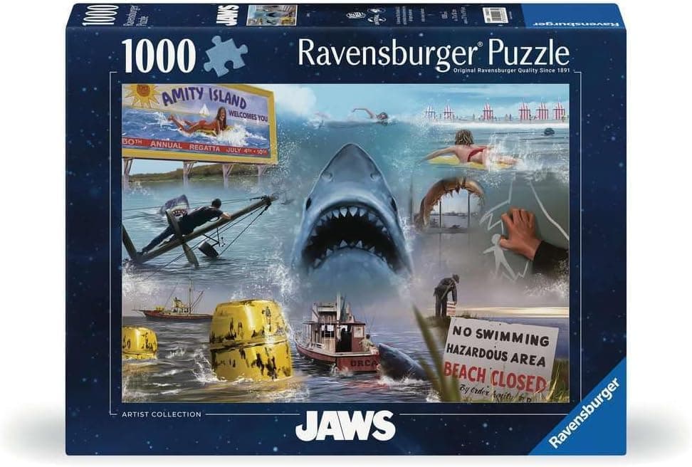 Ravensburger Jaws 1000-Piece Jigsaw Puzzle - Handcrafted in Germany