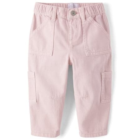 The Children's Place Toddler Girls Garment Dyed Barrel Jeans, Sizes 12M-5T