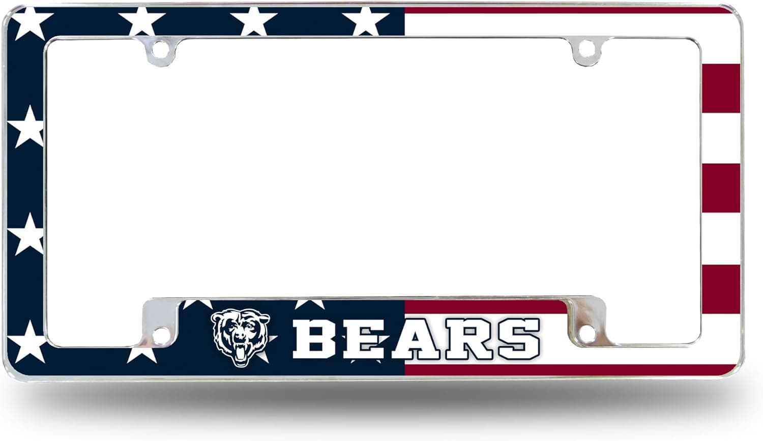 Rico Industries NFL Chicago Bears Chrome License Plate Frame
