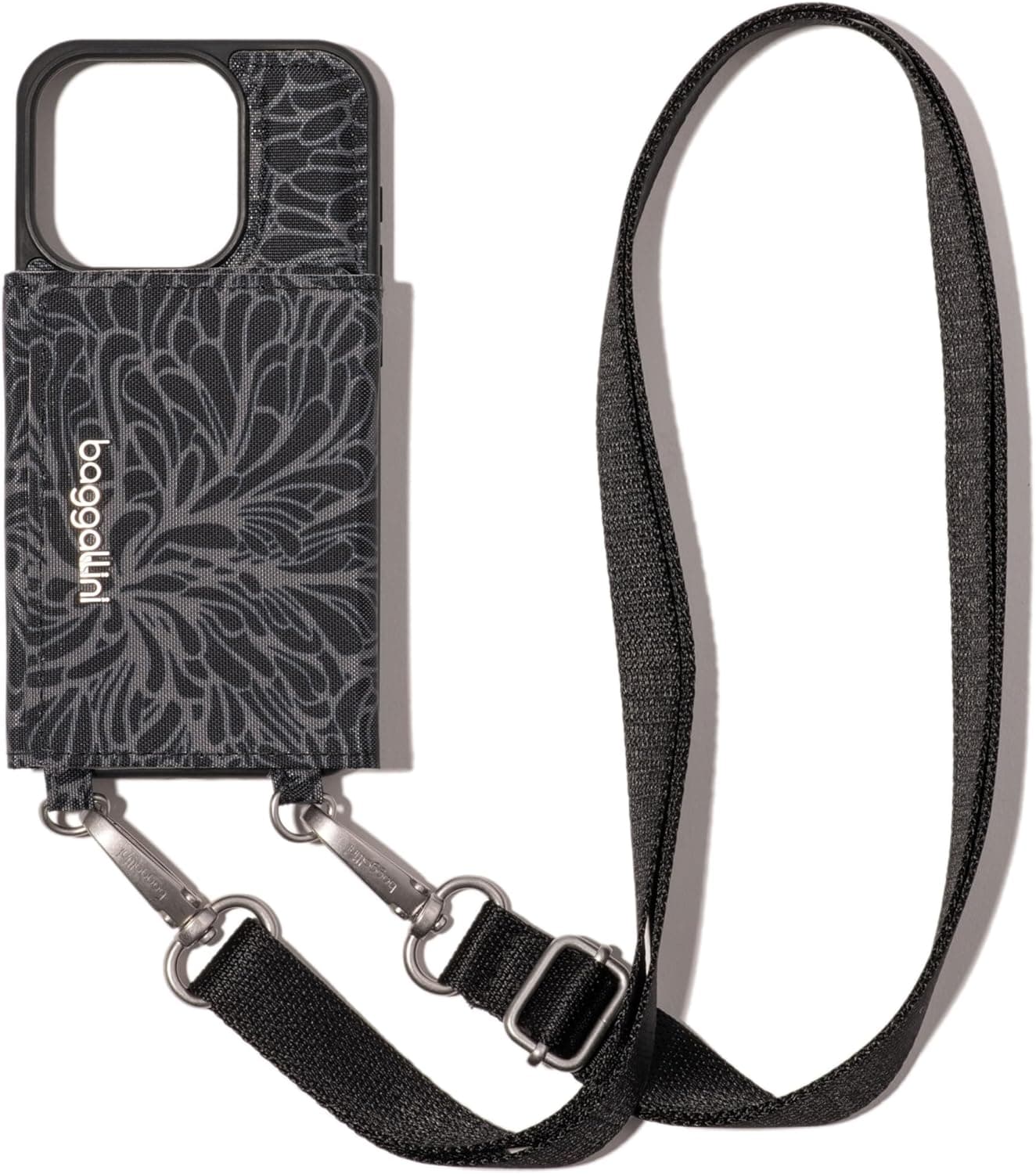 Baggallini On The Go iPhone Card Case Crossbody - Lightweight iPhone Case Designed for iPhone 13, iPhone 14, iPhone 15 and iPhone 15 Pro