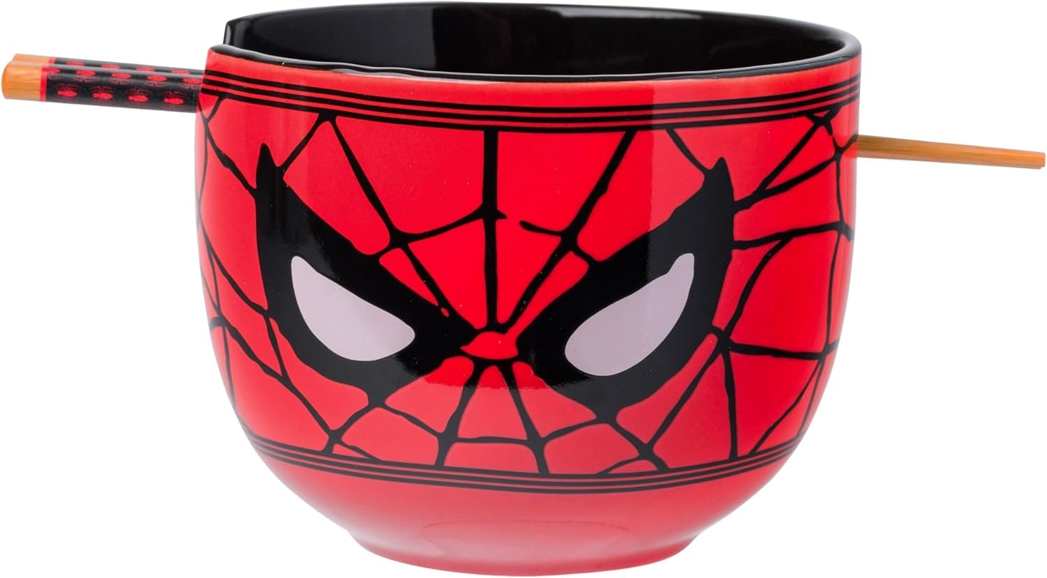 Marvel Avengers Spider-Man Ceramic Ramen Bowl with Chopsticks