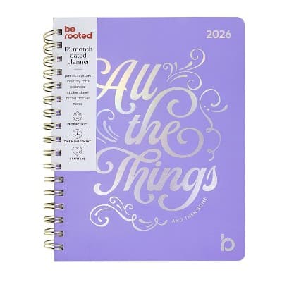 Be Rooted 2026 Yearly Planner 7"x9" All The Things Lavender