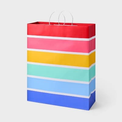 XL Striped Gift Bag Colorful - Spritz™