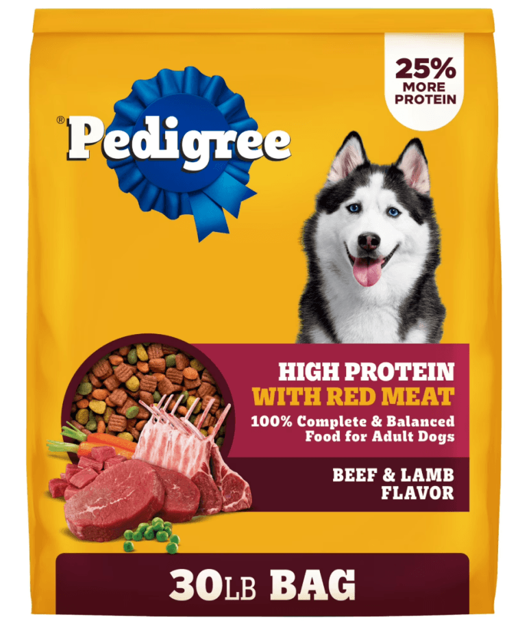 Pedigree High Protein Adult Dry Dog Food (30 lbs) Walmart