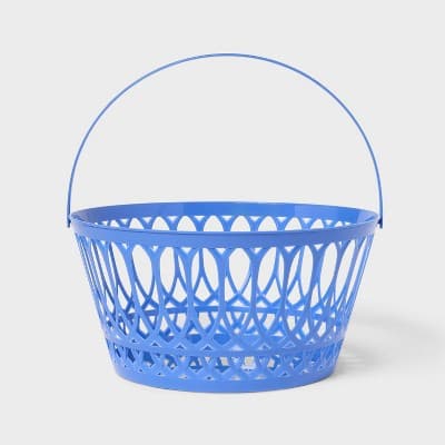 Vintage Plastic Easter Basket Dark Blue - Spritz™
