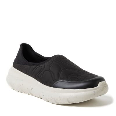Dearfoams Men's Knox Collapsible Heel Slip-On Sneaker - Black Size 10