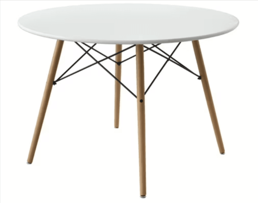 Mainstays 42" Round Modern Wood Dining Table Walmart