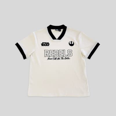 Men's Star Wars Rebels Never Tell Me The Odds Short Sleeve V-Neck Sweater Jersey - Cream XL