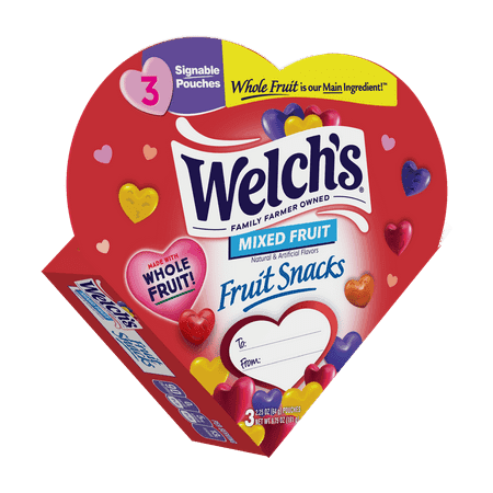 Welch's Valentine's Mixed Fruit, Gluten Free, 6.75 oz, Heart Box