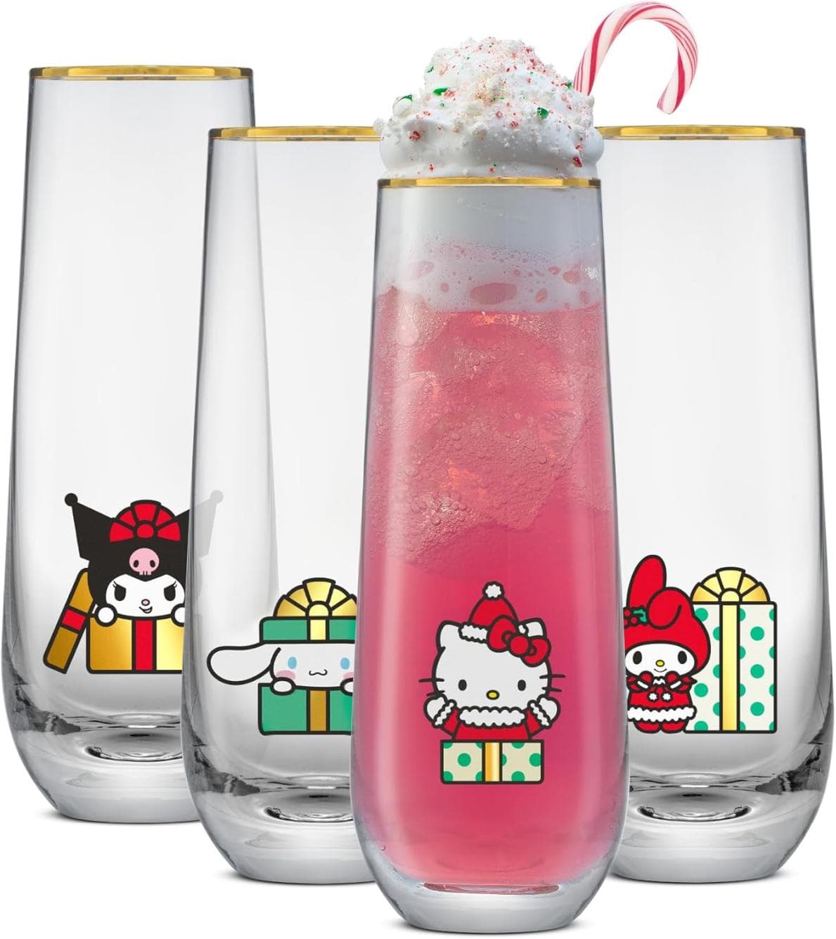 Save 82% on Hello Kitty Holiday Stemless Flutes