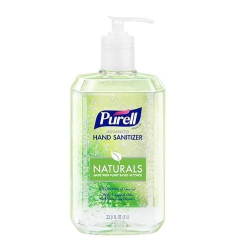 PURELL Advanced Hand Sanitizer Naturals with Plant-Based Alcohol, Citrus Scent, 1 Liter Pump Bottle (Pack of 1) - 3280-04-CMR