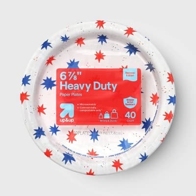 Disposable Plates 7" - Red White Blue - 40ct - up&up™