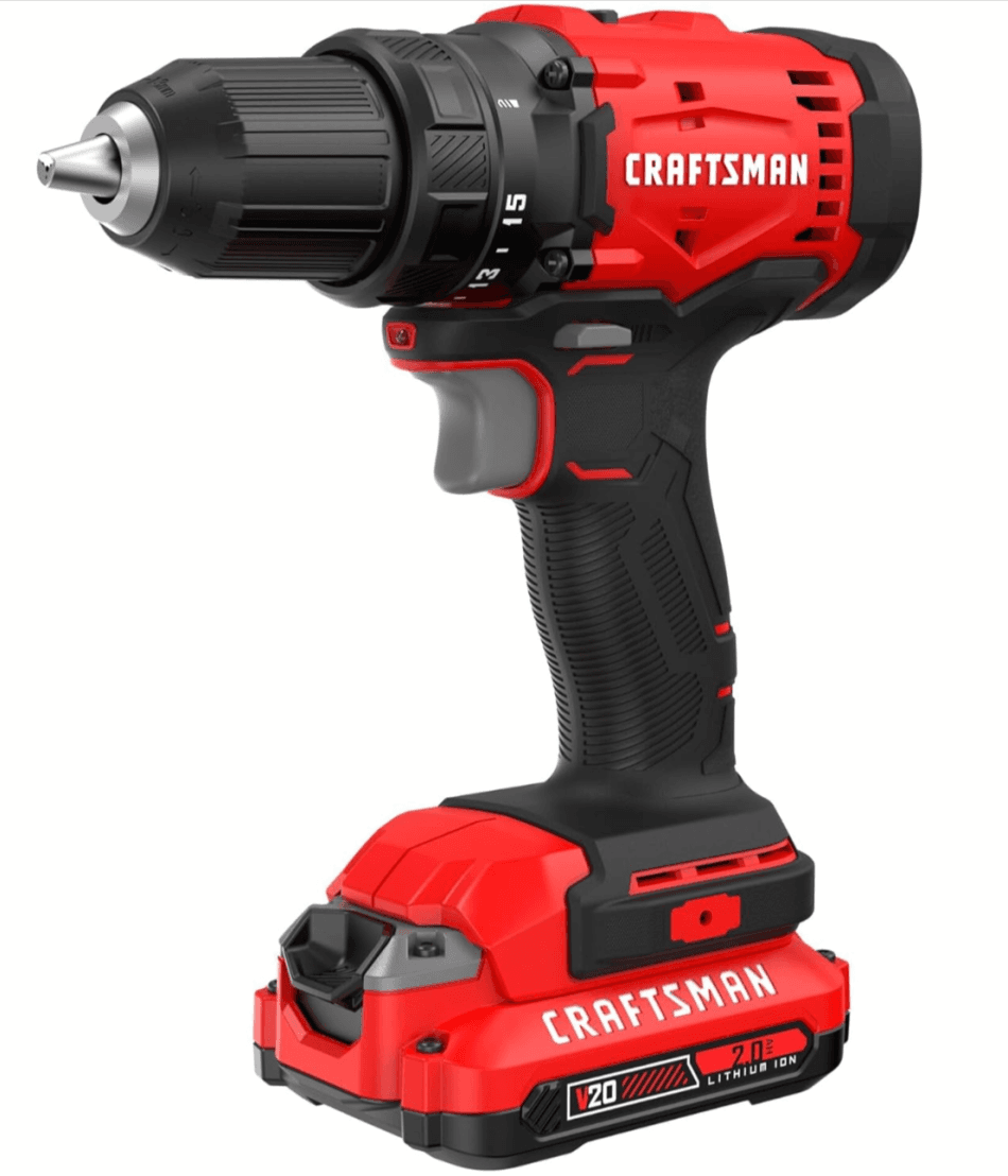 CRAFTSMAN V20 1/2 in Cordless Drill Set With 2.0 Ah Battery Amazon