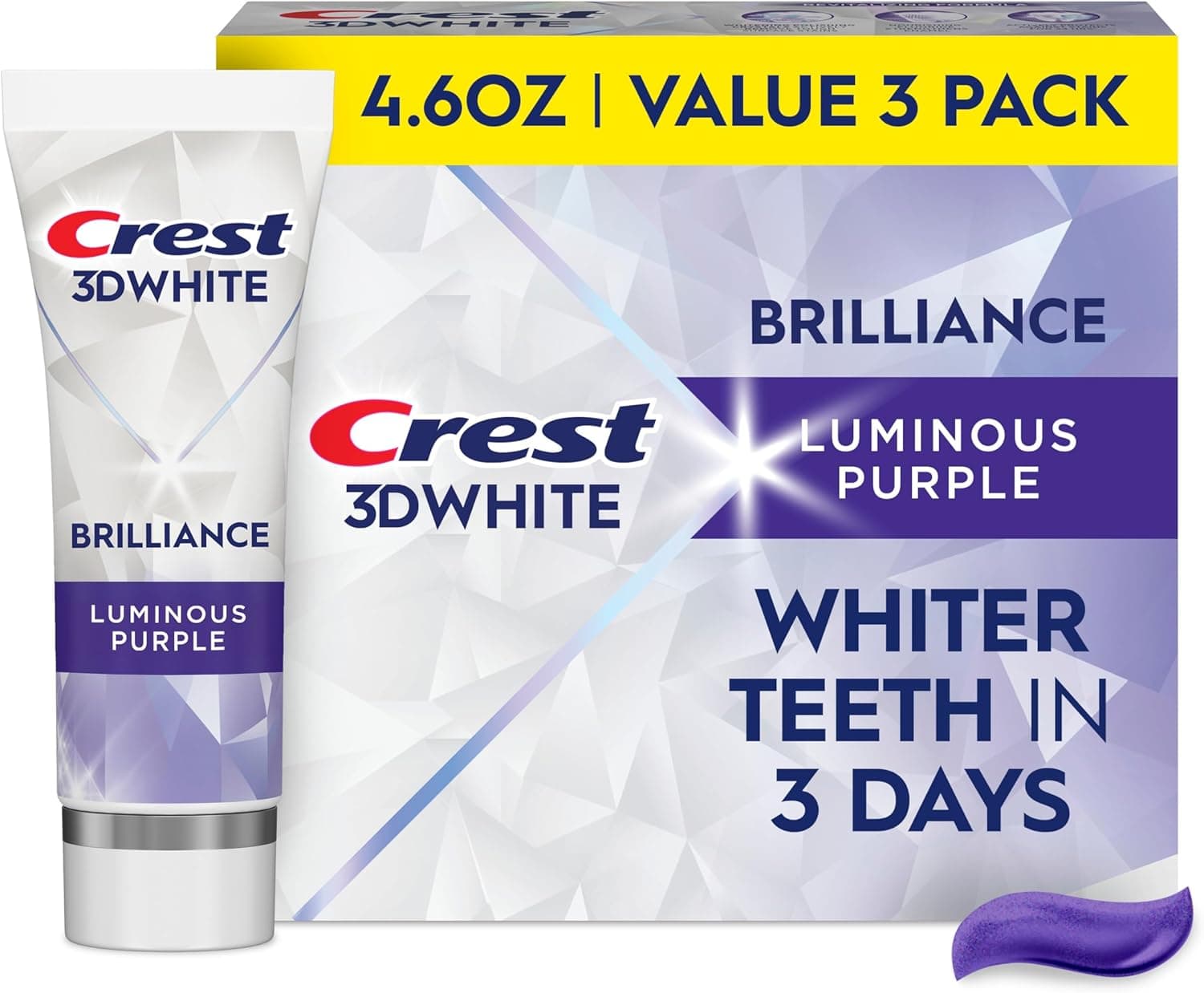 Crest 3D White Brilliance Teeth Whitening Toothpaste - Fights Stains