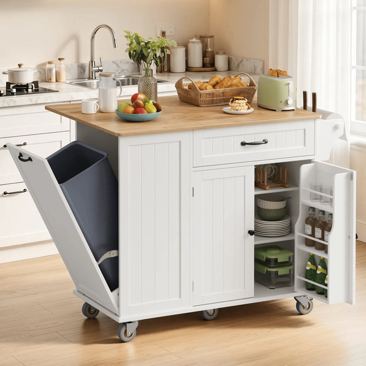 Extendable Kitchen Island Cart: $147 at Wayfair