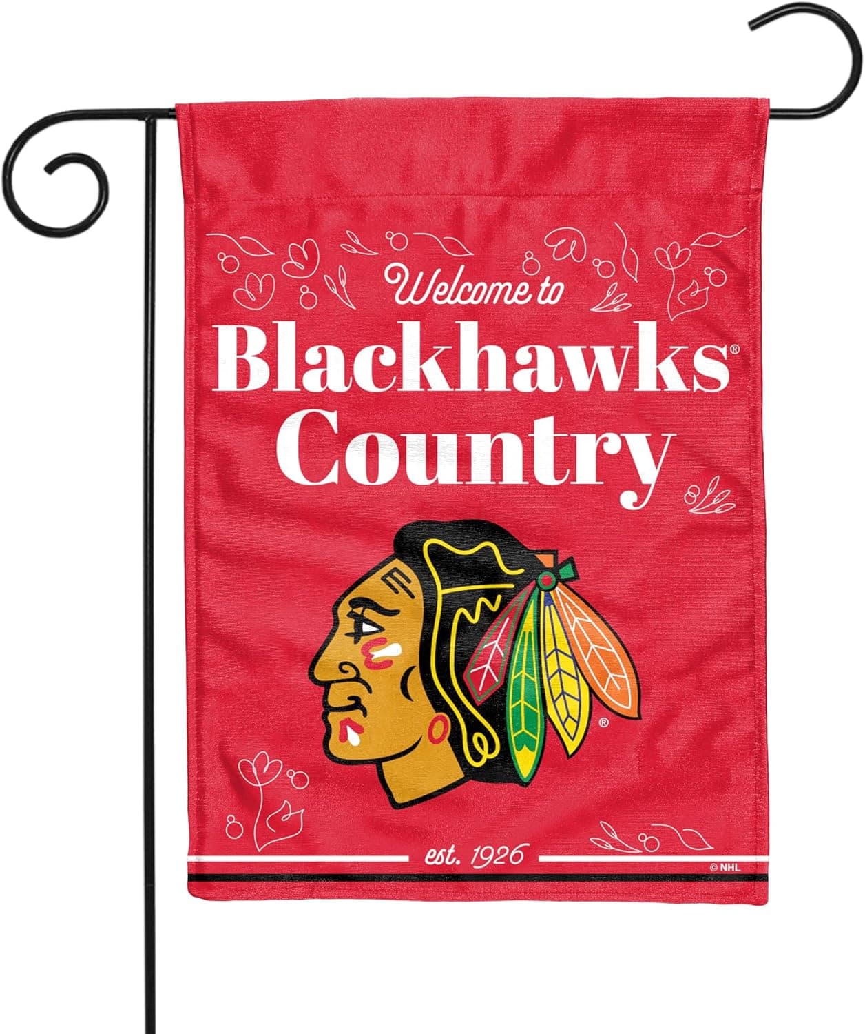 Rico Industries NHL Chicago Blackhawks 13" x 18" Double-Sided Garden Flag