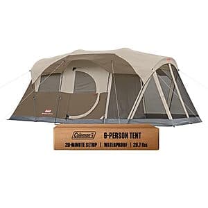 Prime Exclusive: Spacious Coleman Camping Tent with Screened Porch