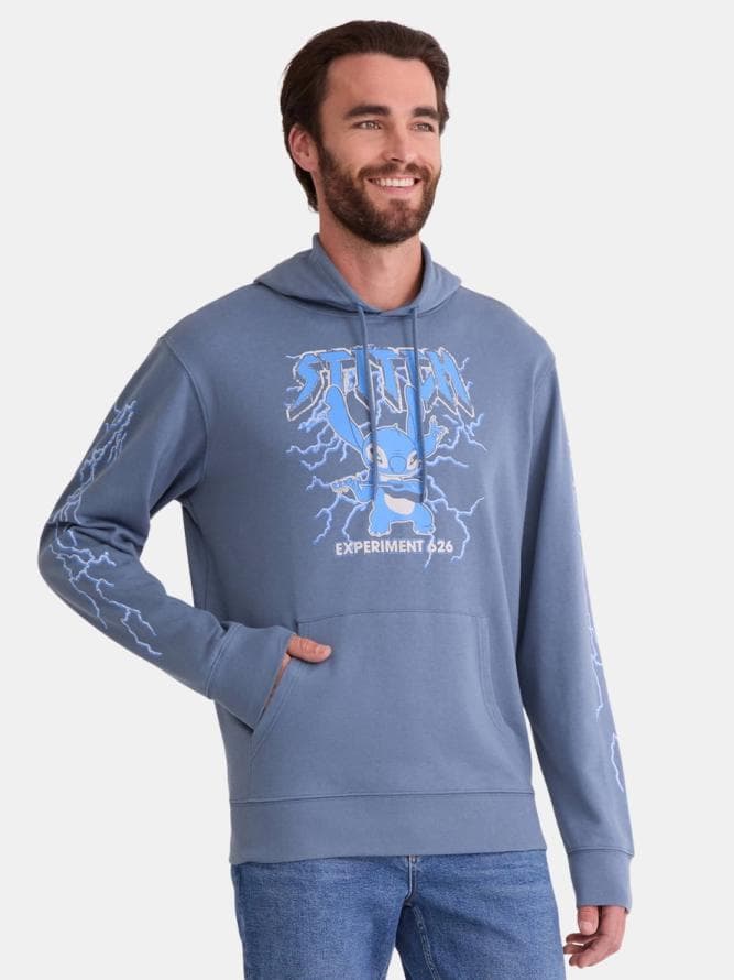 Disney Stitch Men's Graphic Hoodie Sweatshirt